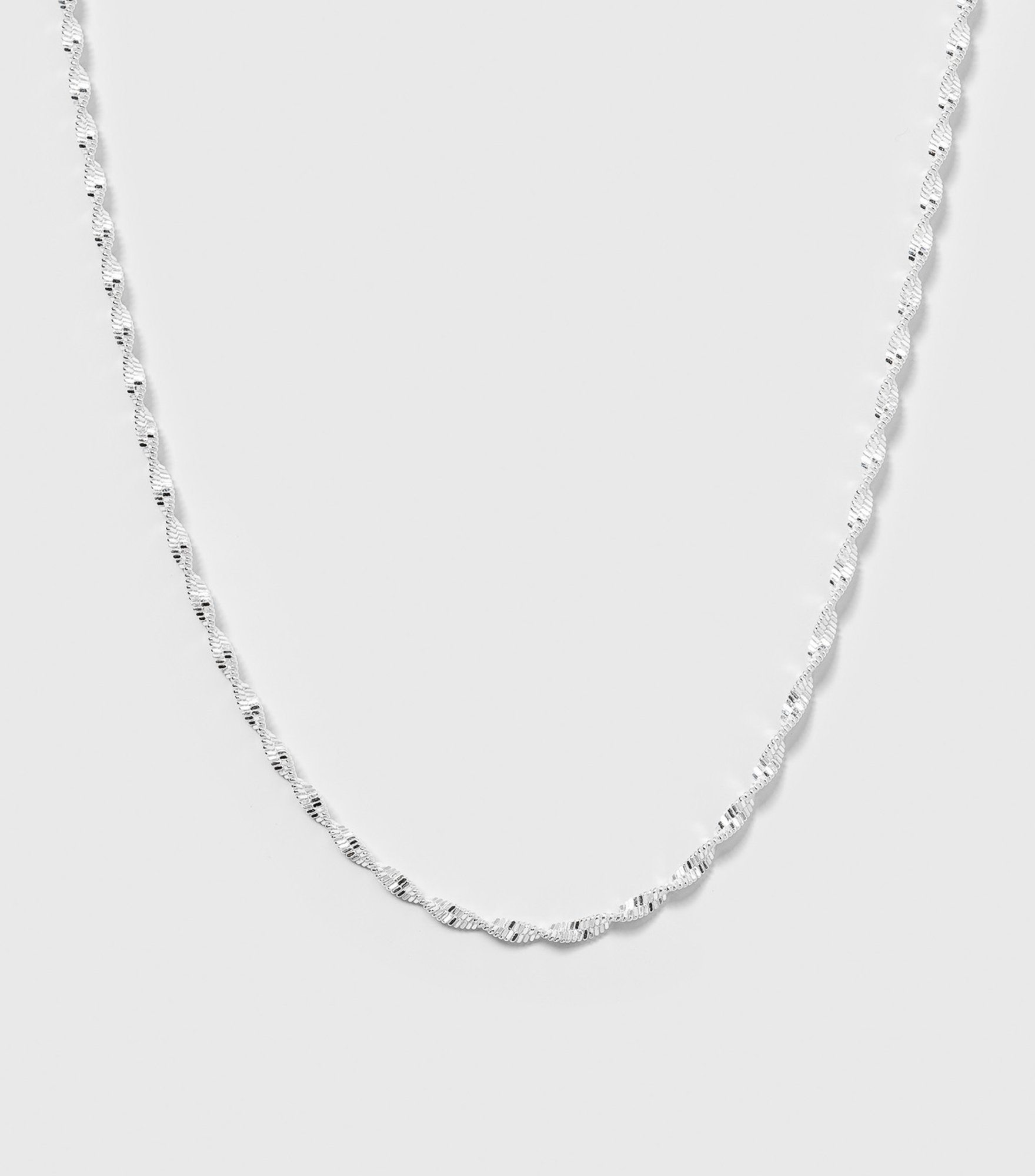 Herringbone Twisted Necklace Silver Gedrehte Kette von Syster P